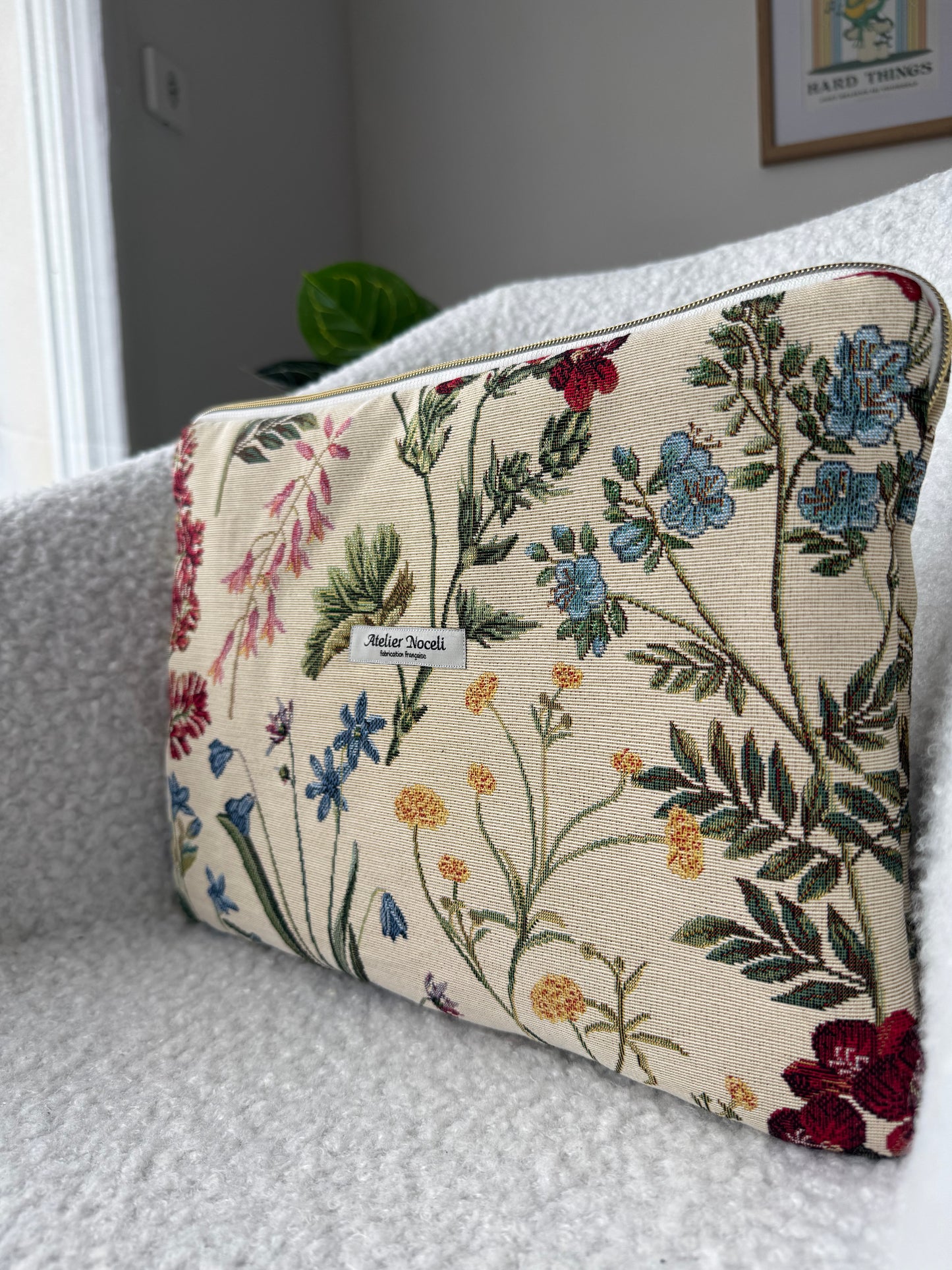 Housse d'ordinateur FLOWER collection jacquard
