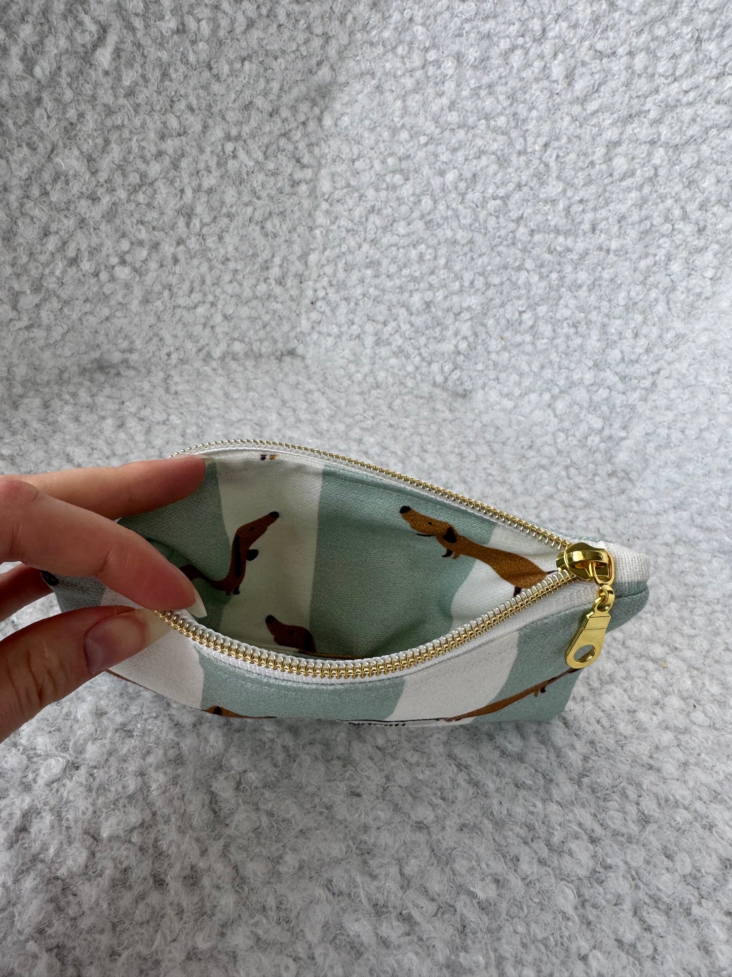 Porte monnaie / Porte cartes motifs teckels