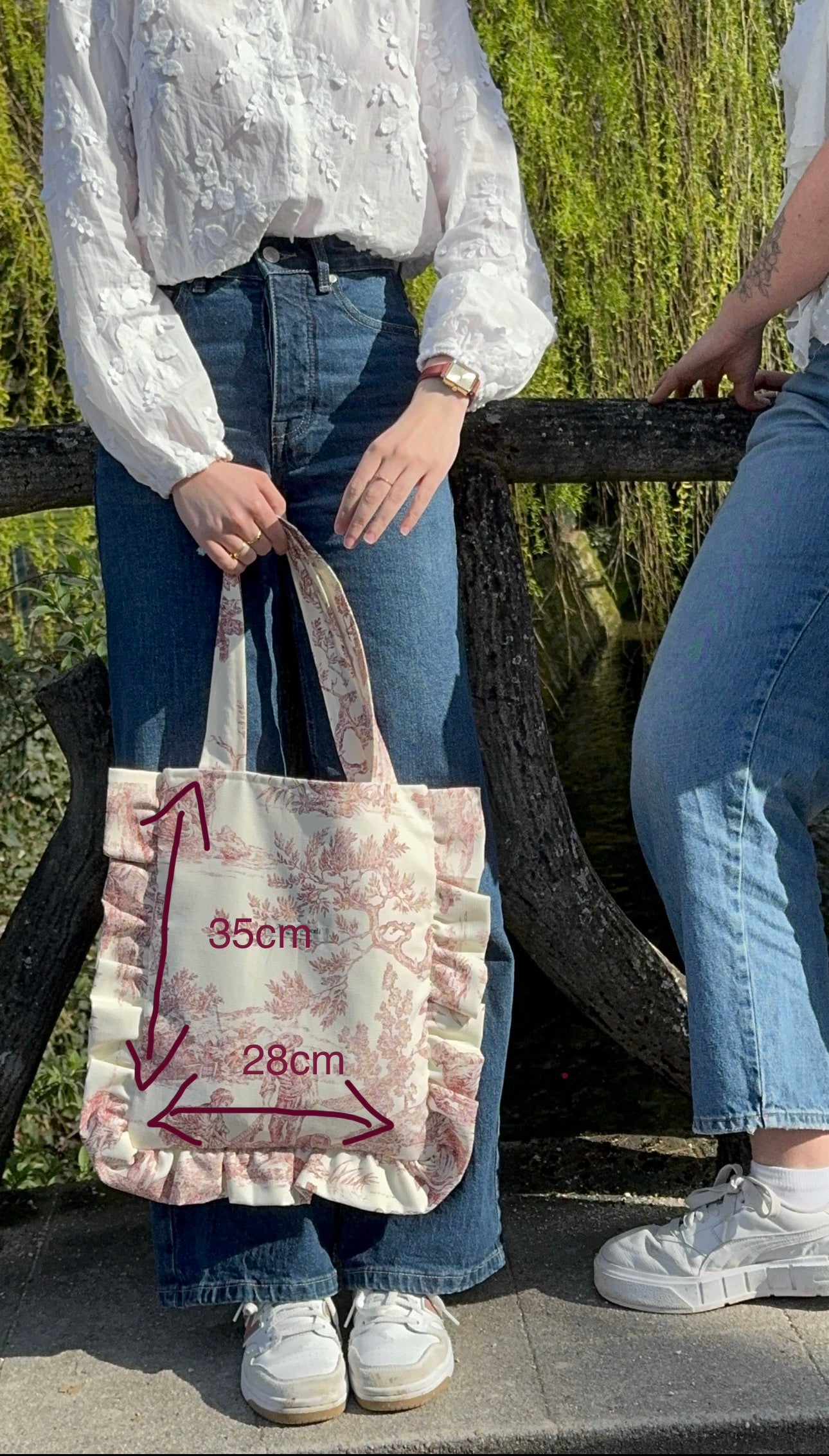 Sac tote bag SUN à carreaux marron beige