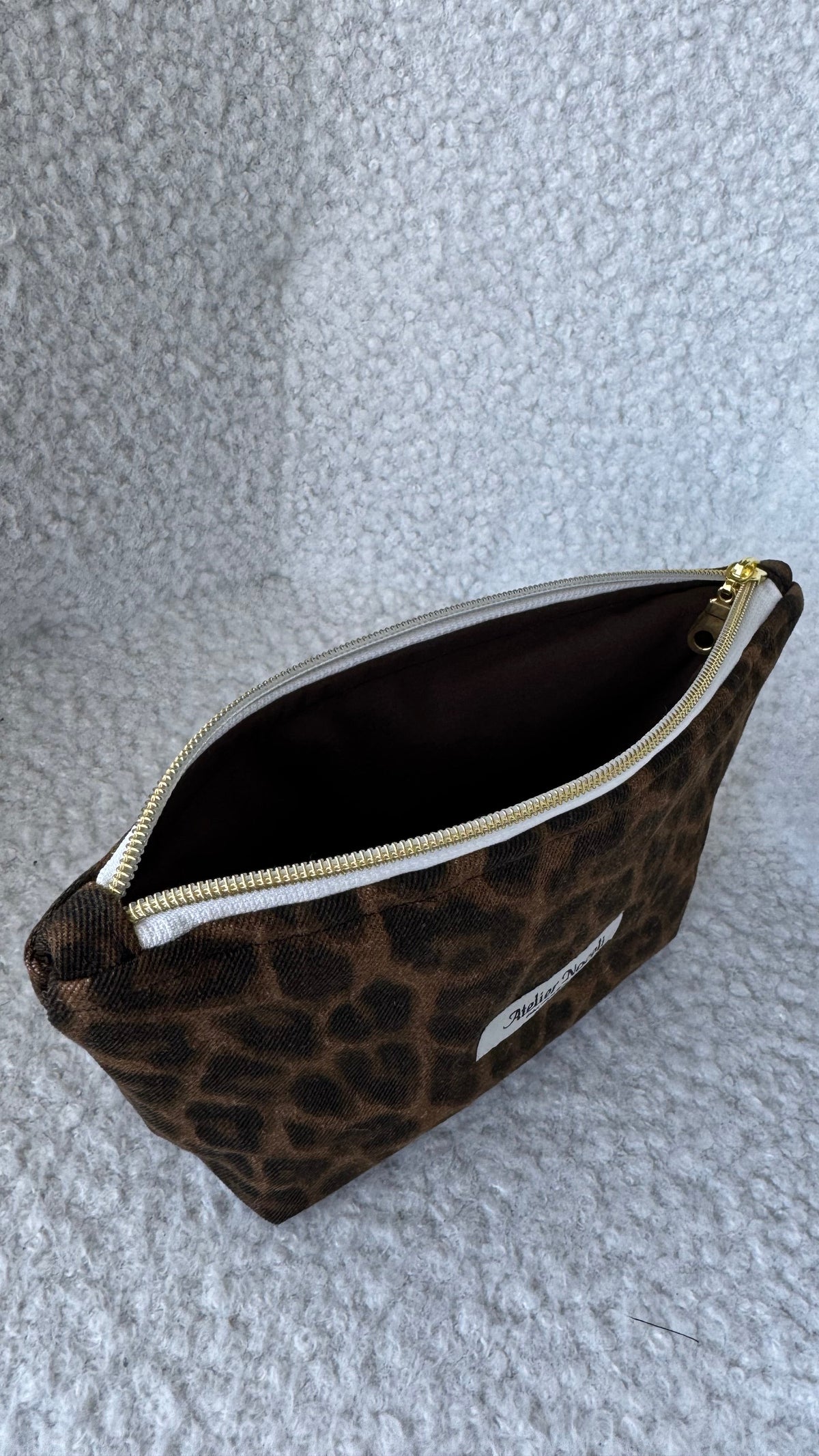 Trousse de toilette LIVIA jean léopard