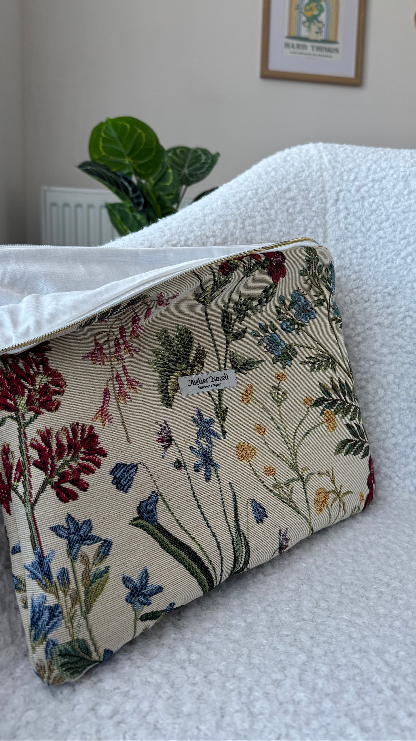 Housse d'ordinateur FLOWER collection jacquard