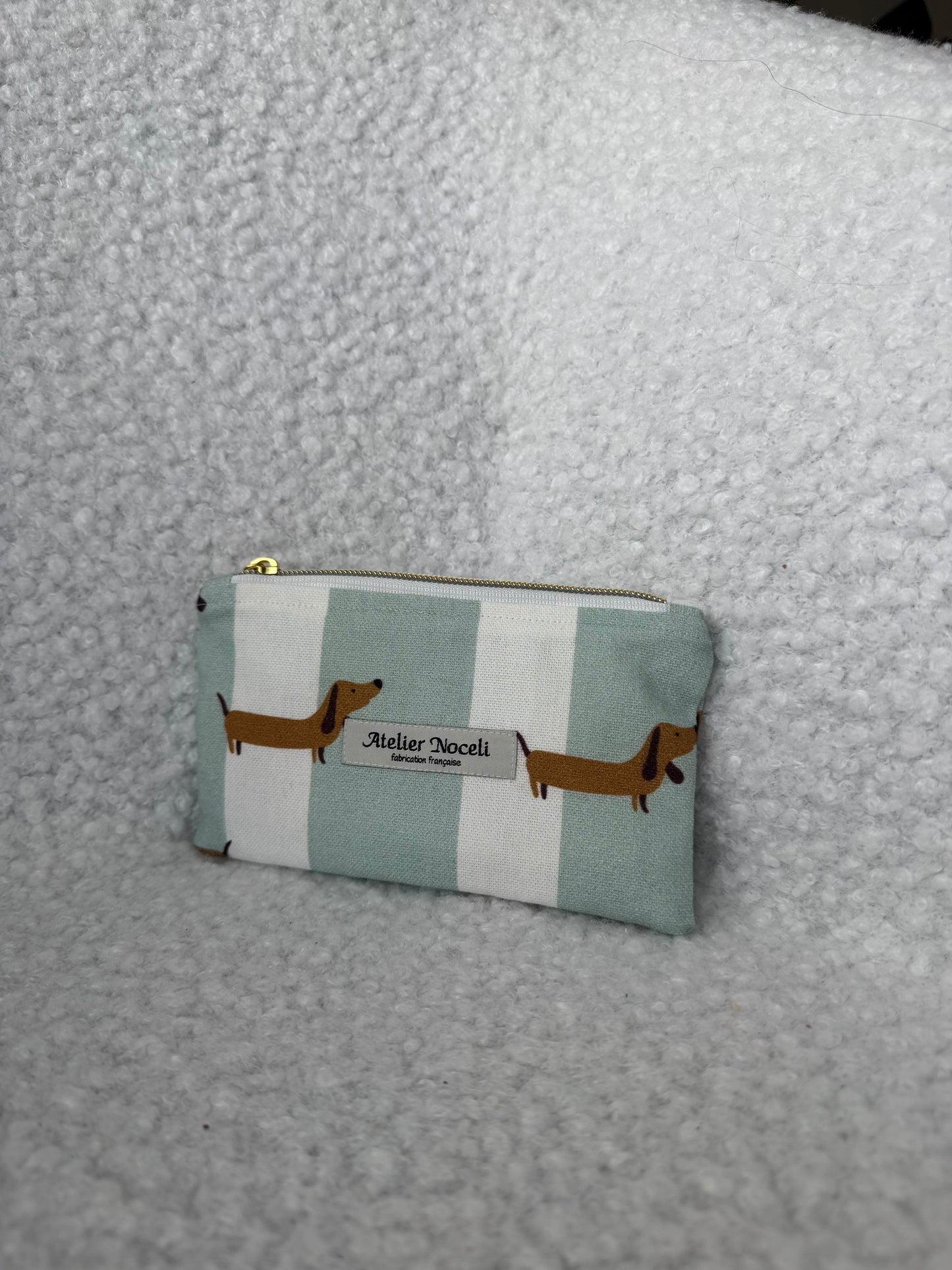 Porte monnaie / Porte cartes motifs teckels