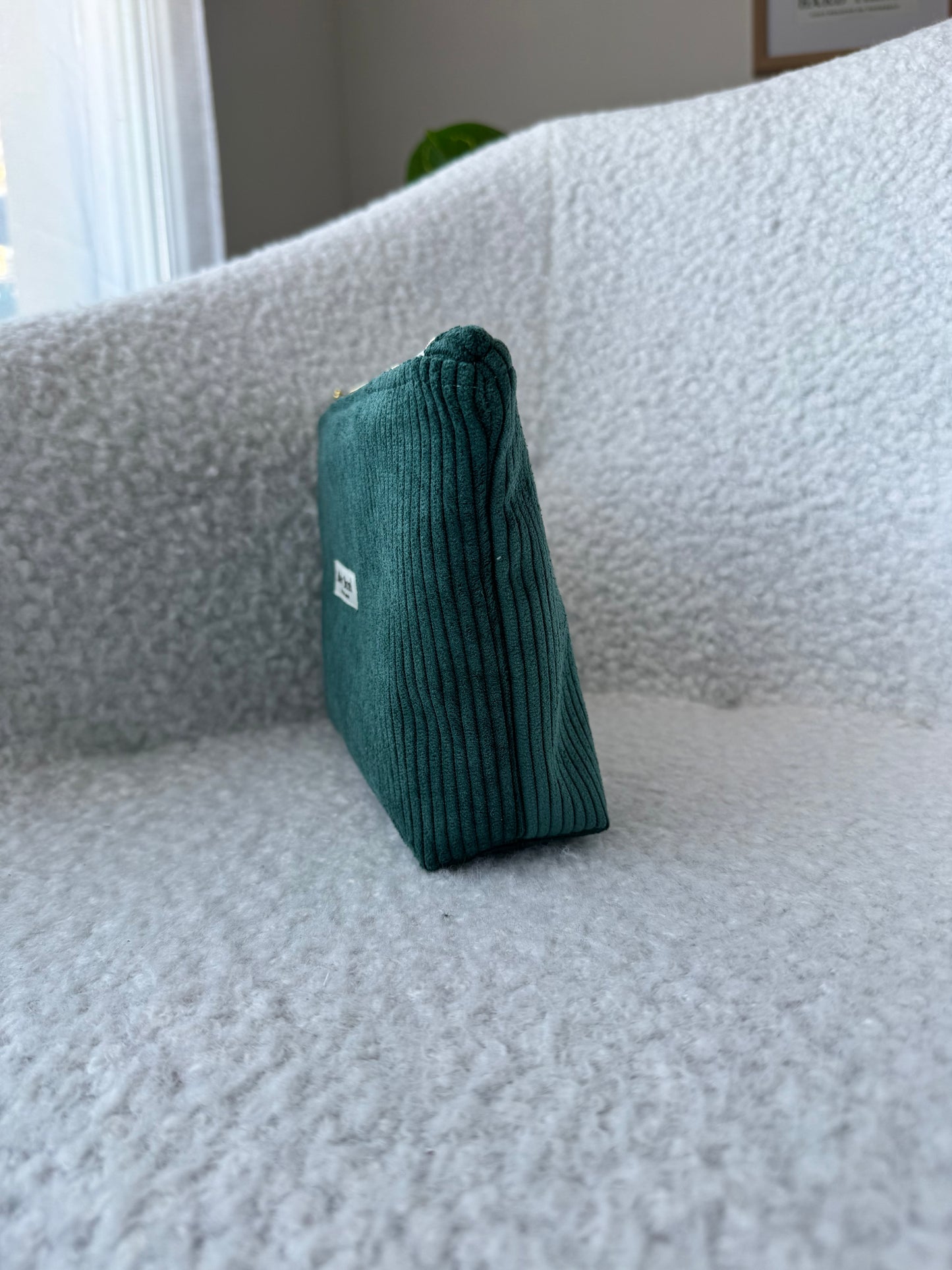 Trousse de toilette LIVIA velours vert sapin