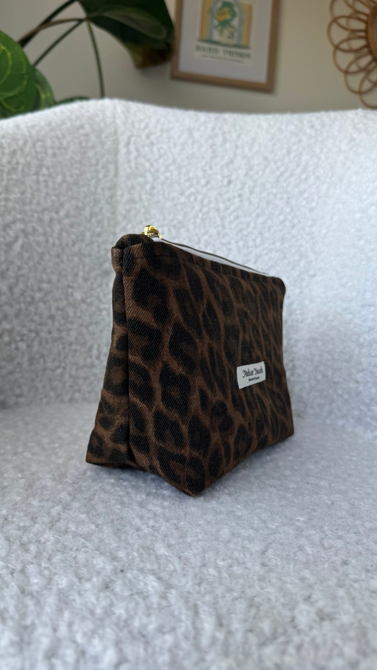 Trousse de toilette LIVIA jean léopard
