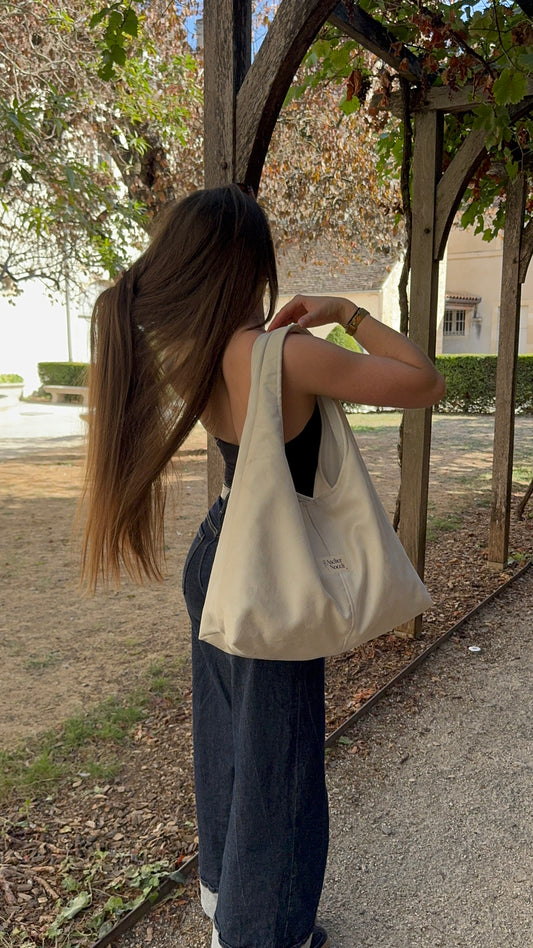 Sac cabas SUZANNE suédine beige