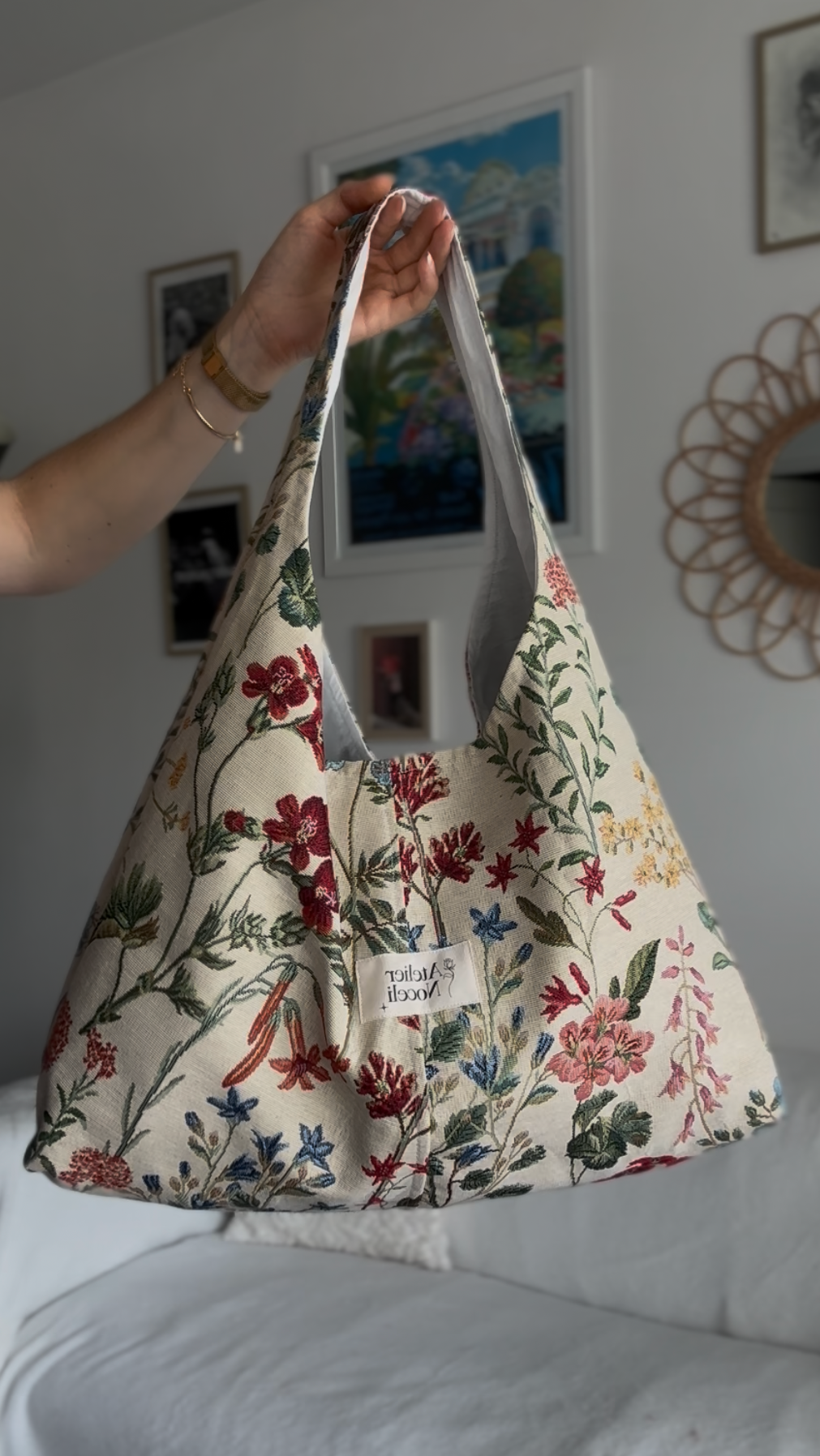 Sac cabas SUZANNE fleuri