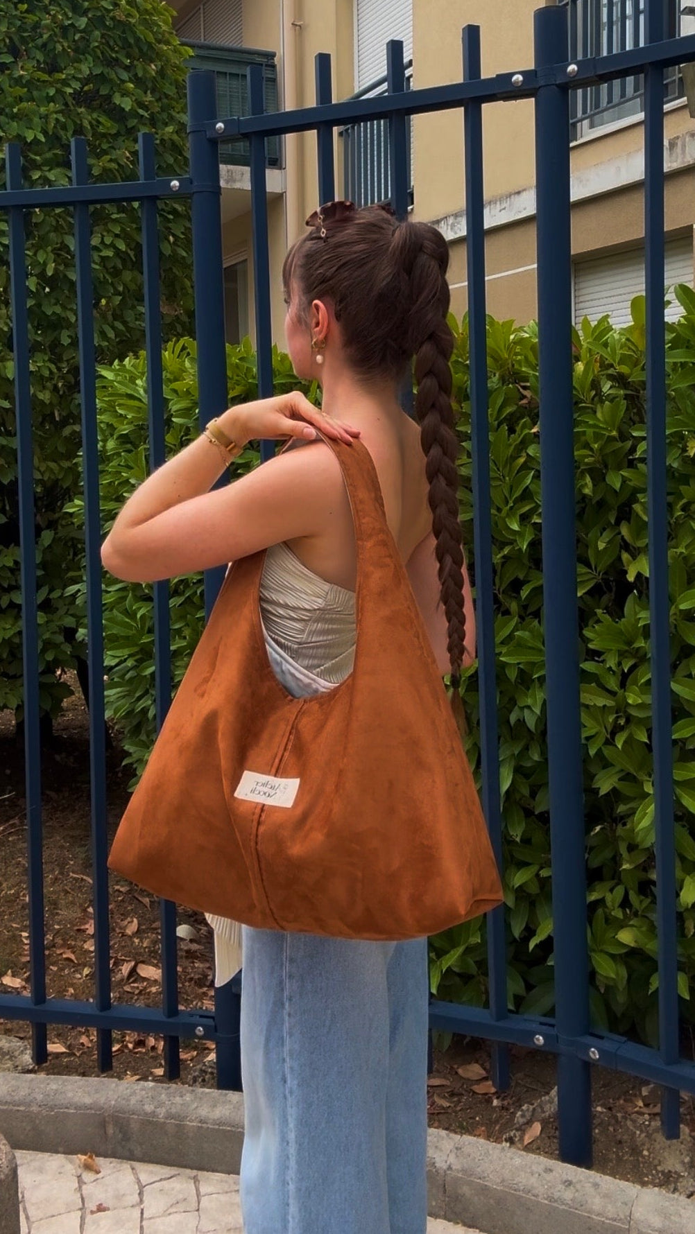 sac cabas fourre tout fait main en france sac rentree sac pinterest sac suedine camel