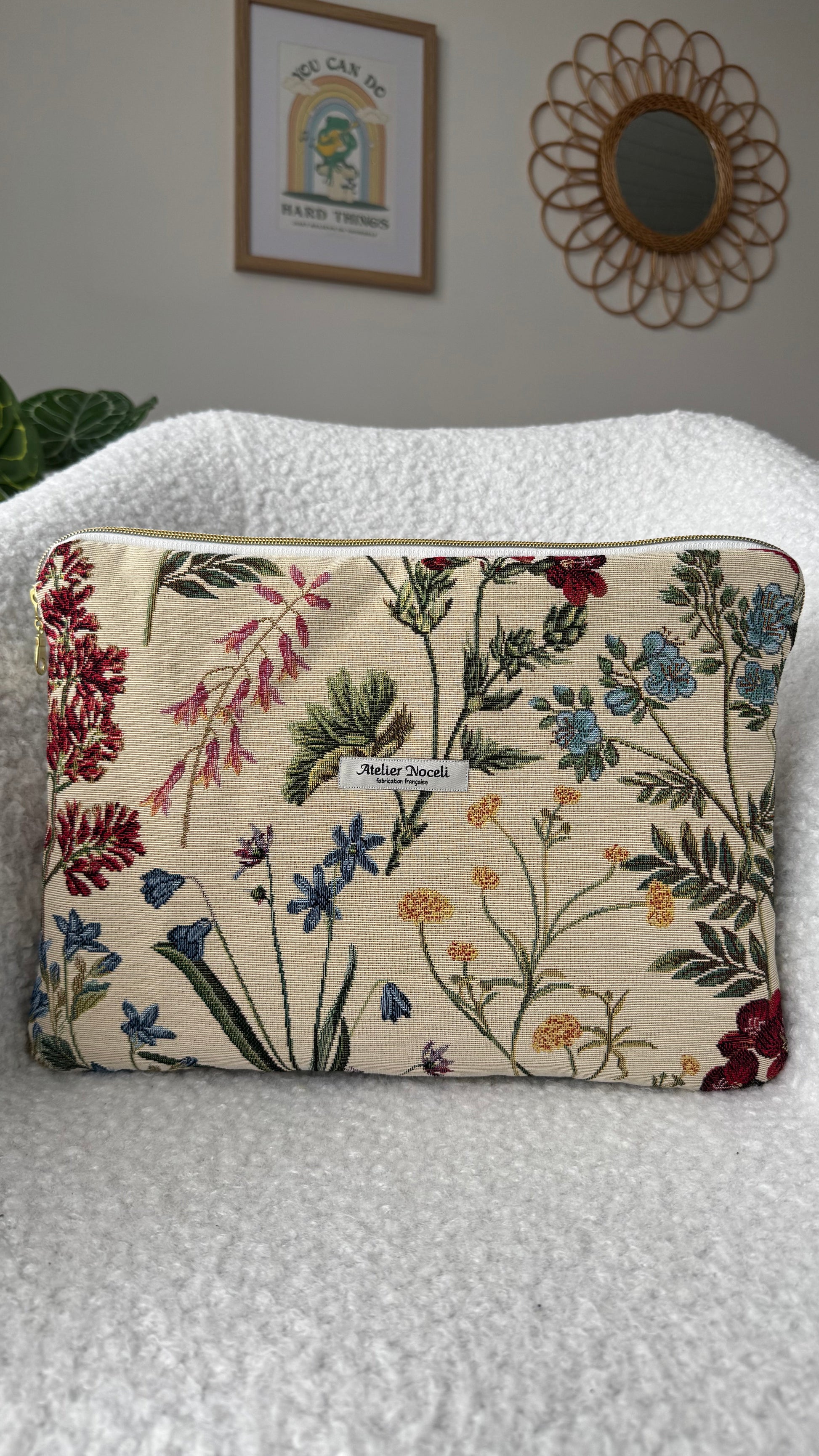 housse ordinateur fleuri motifs fleurs inspo pinterest tendance fait main