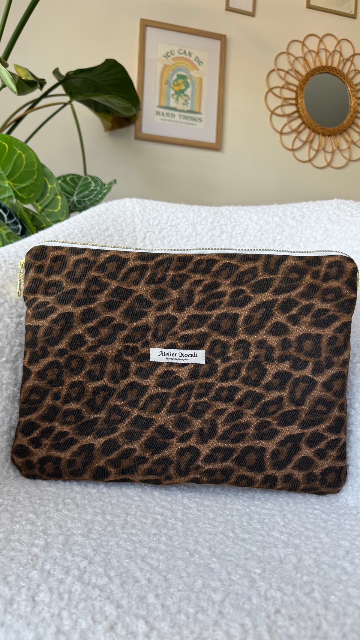 housse d'ordinateur leopard