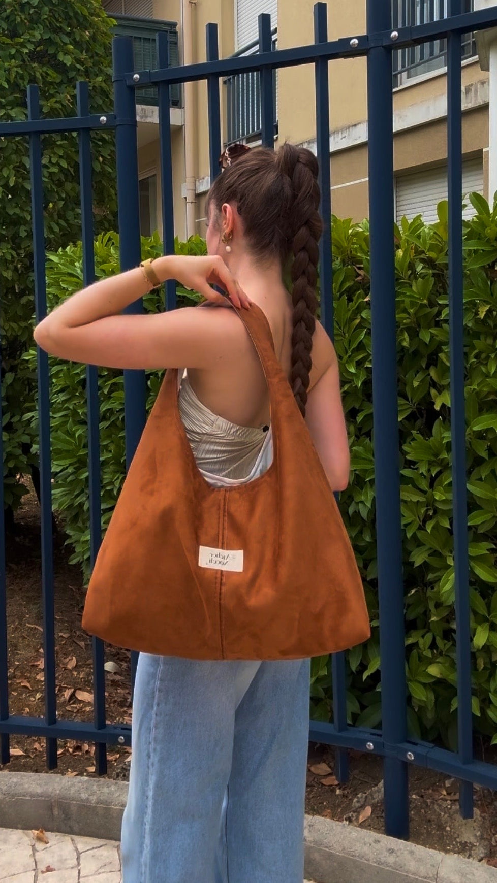 sac cabas fourre tout fait main en france sac rentree sac pinterest sac suedine camel
