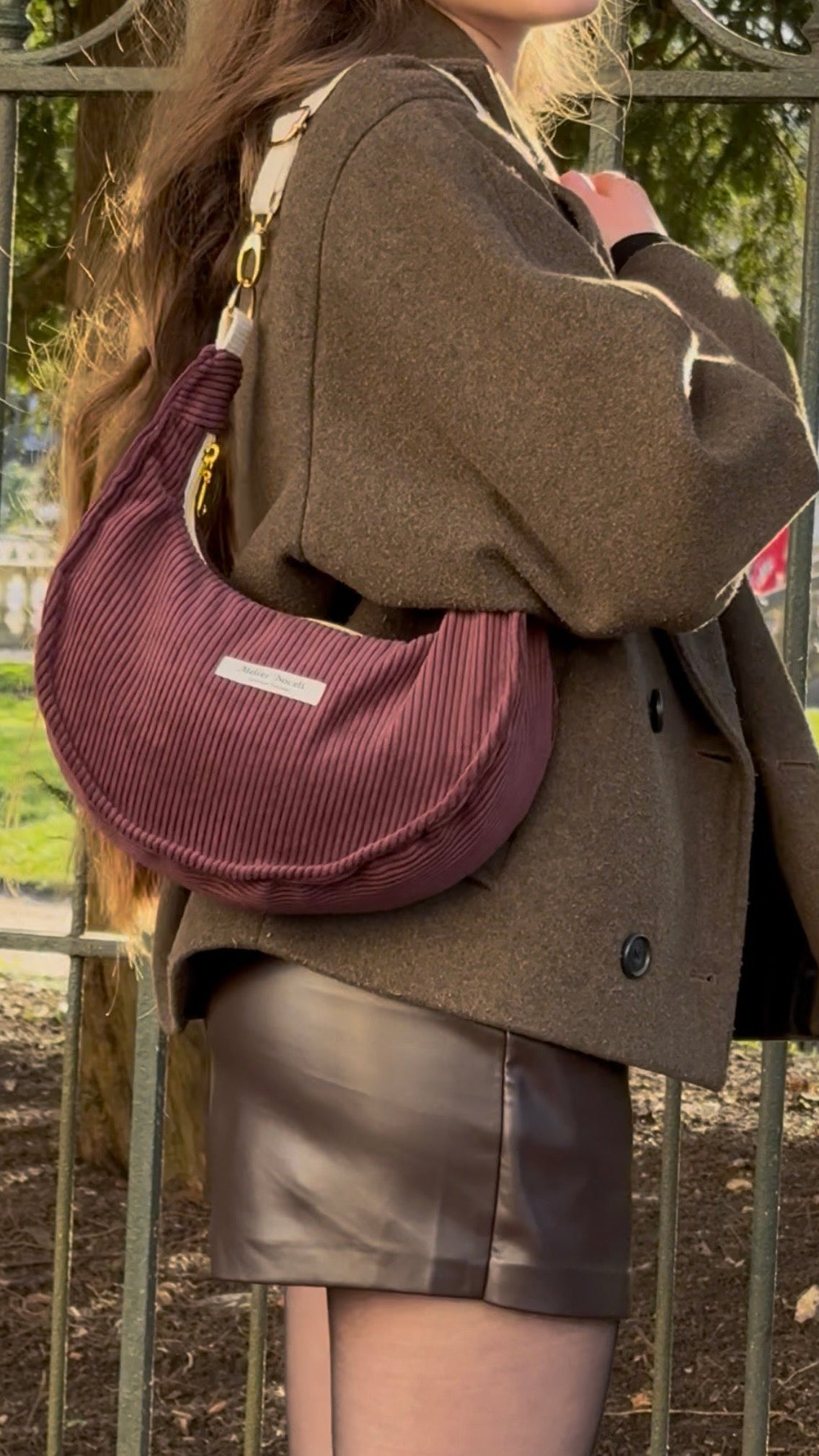 sac velours cotelé fait main en France createur boutique française