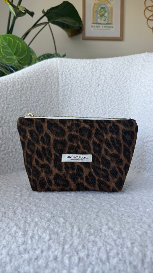 trousse de toilette leopard